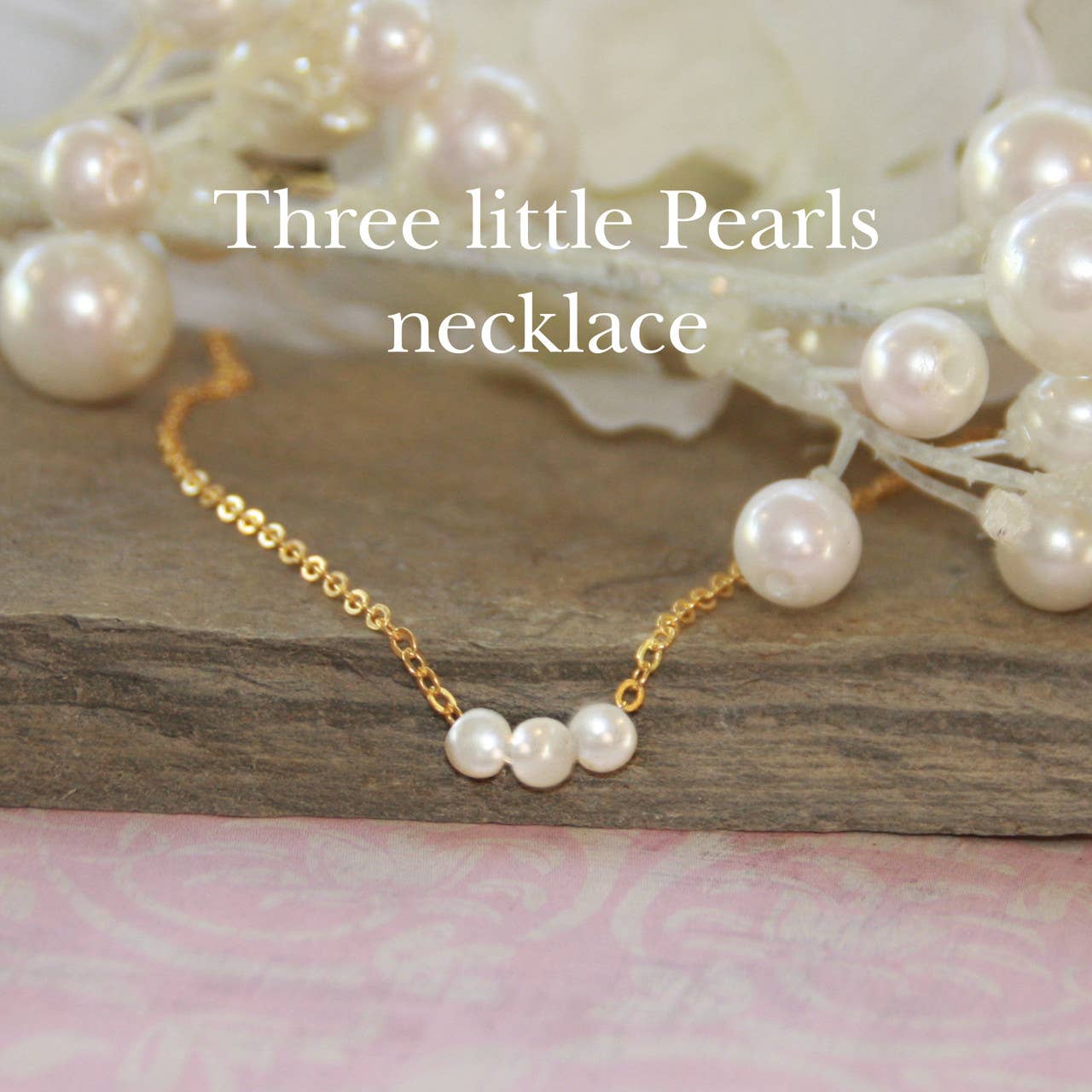 Three Little Pearls Child's Necklace