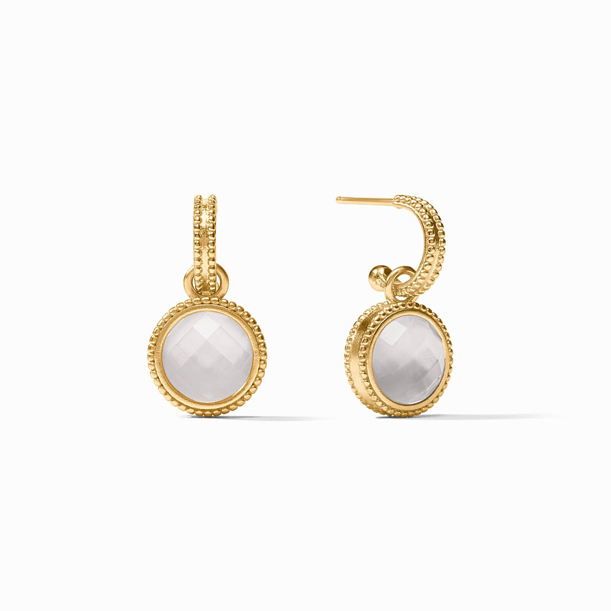 Julie Vos Fleur-de-Lis Hoop & Charm Earring