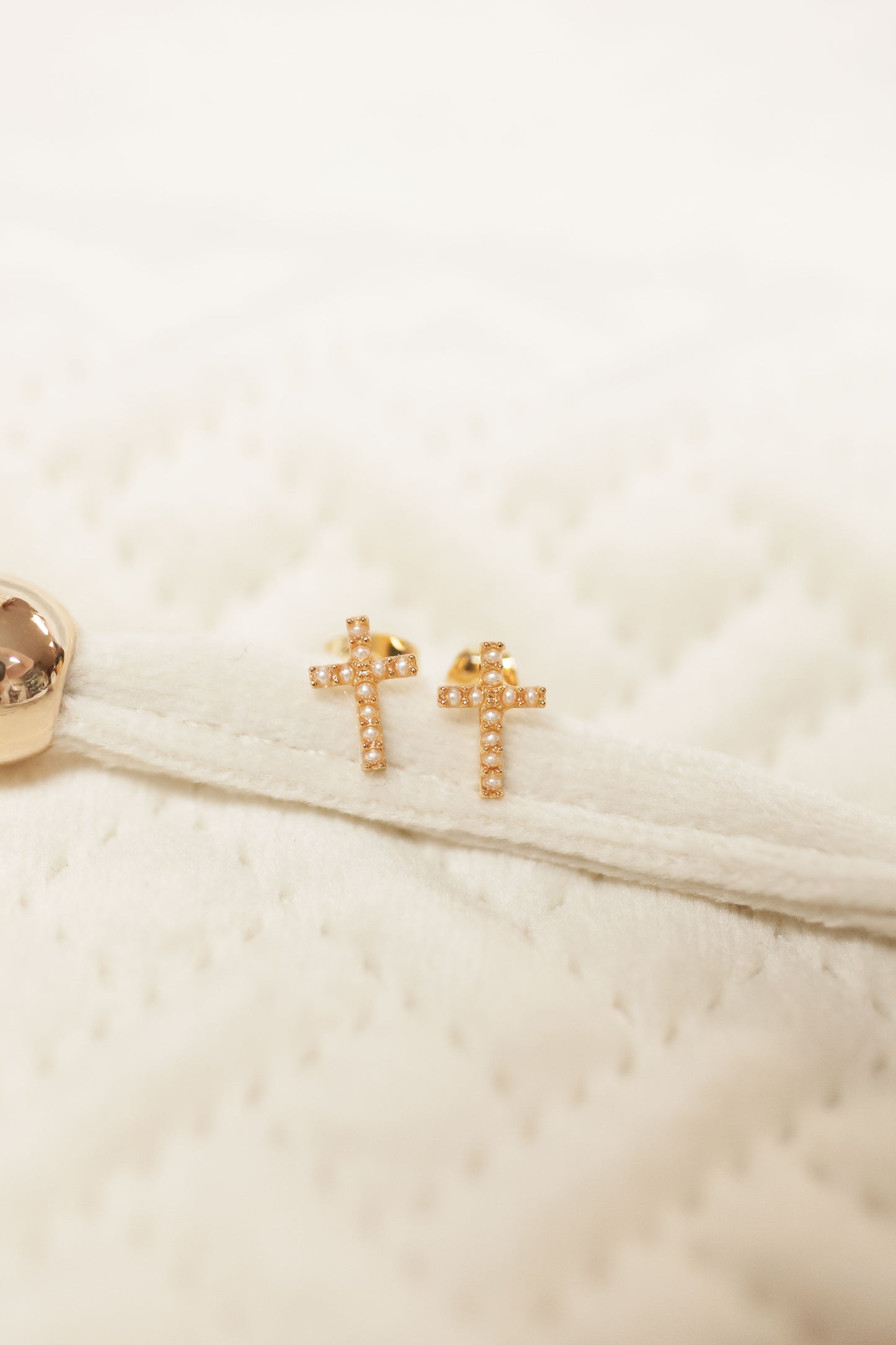 Theia Jewelry Ada Petite Cross Stud Earrings