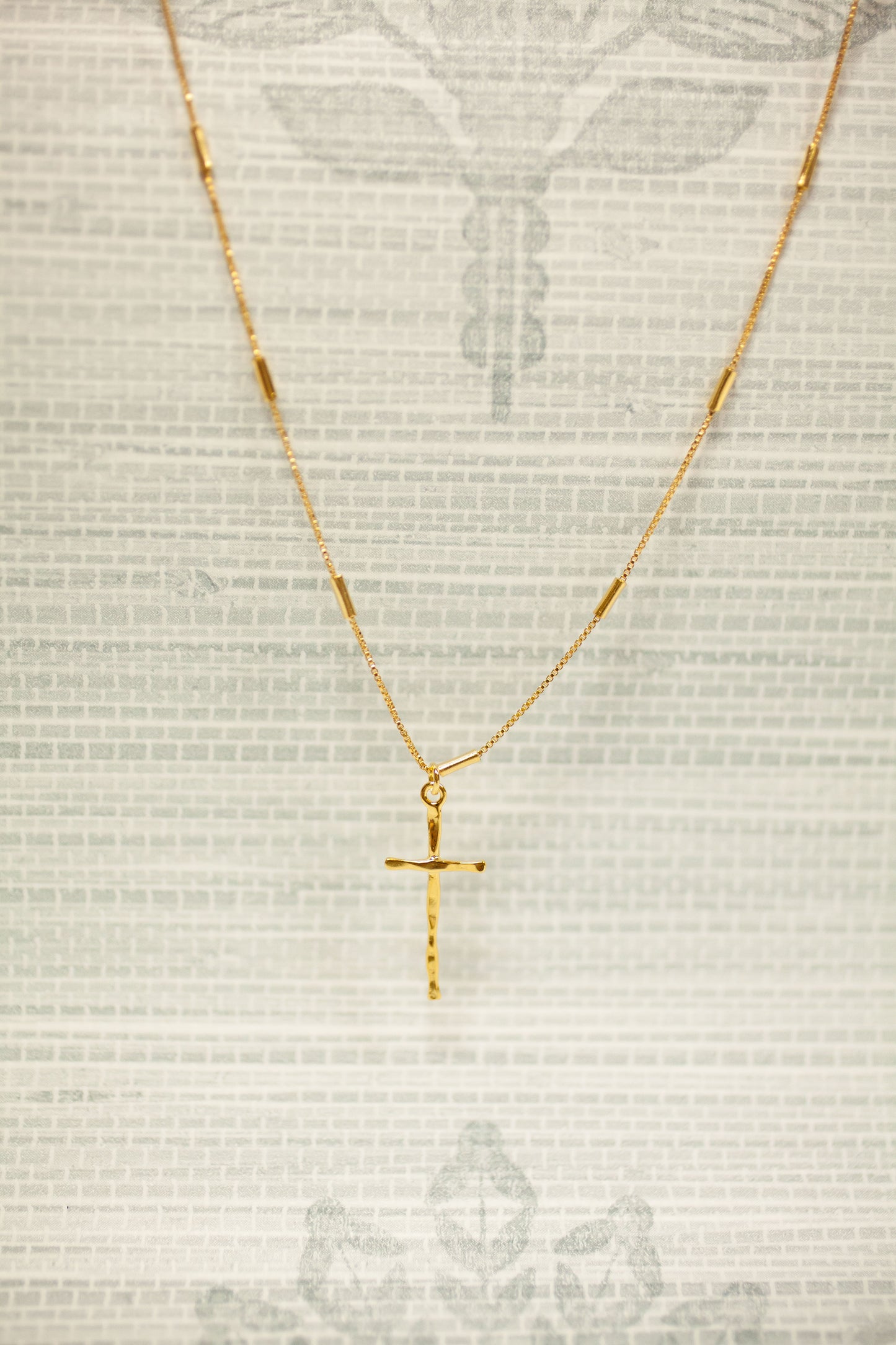 Theia Jewelry Gabrielle Hand Sculpted Cross Pendant