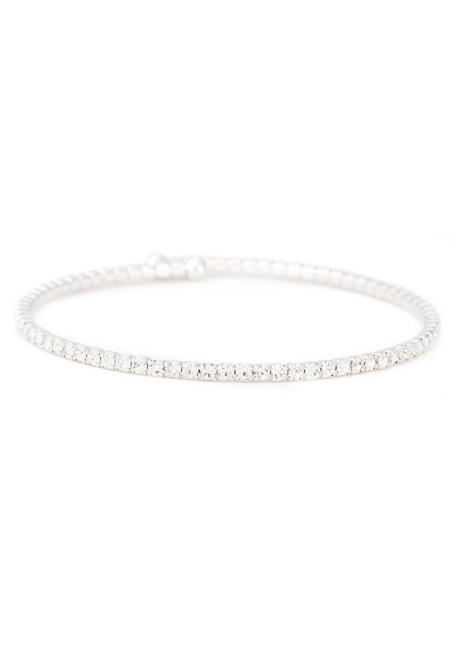 Theia Jewelry Clear CZ Bangle Bracelet