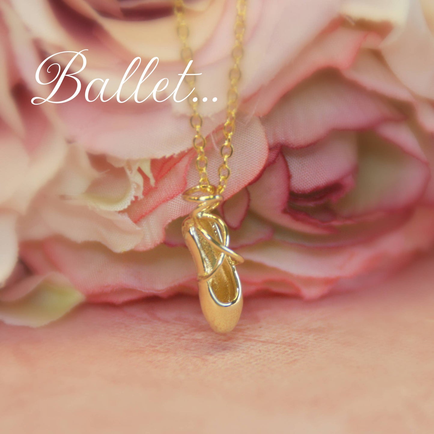 Ballet Dance Shoe "Little Luxury" Child's Necklace