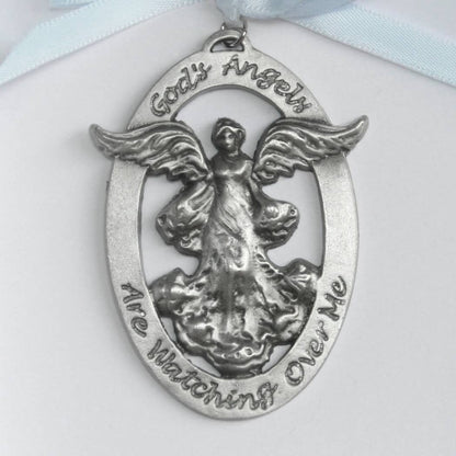 Baby Cradle Medal Angel for Boy