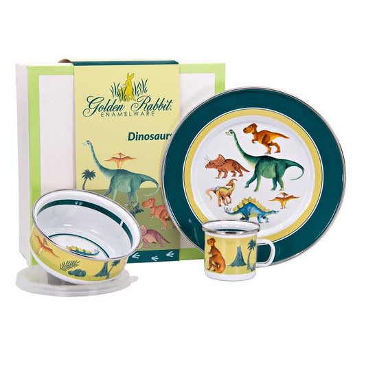 Dinosaurs Child Mealtime Enamelware Set