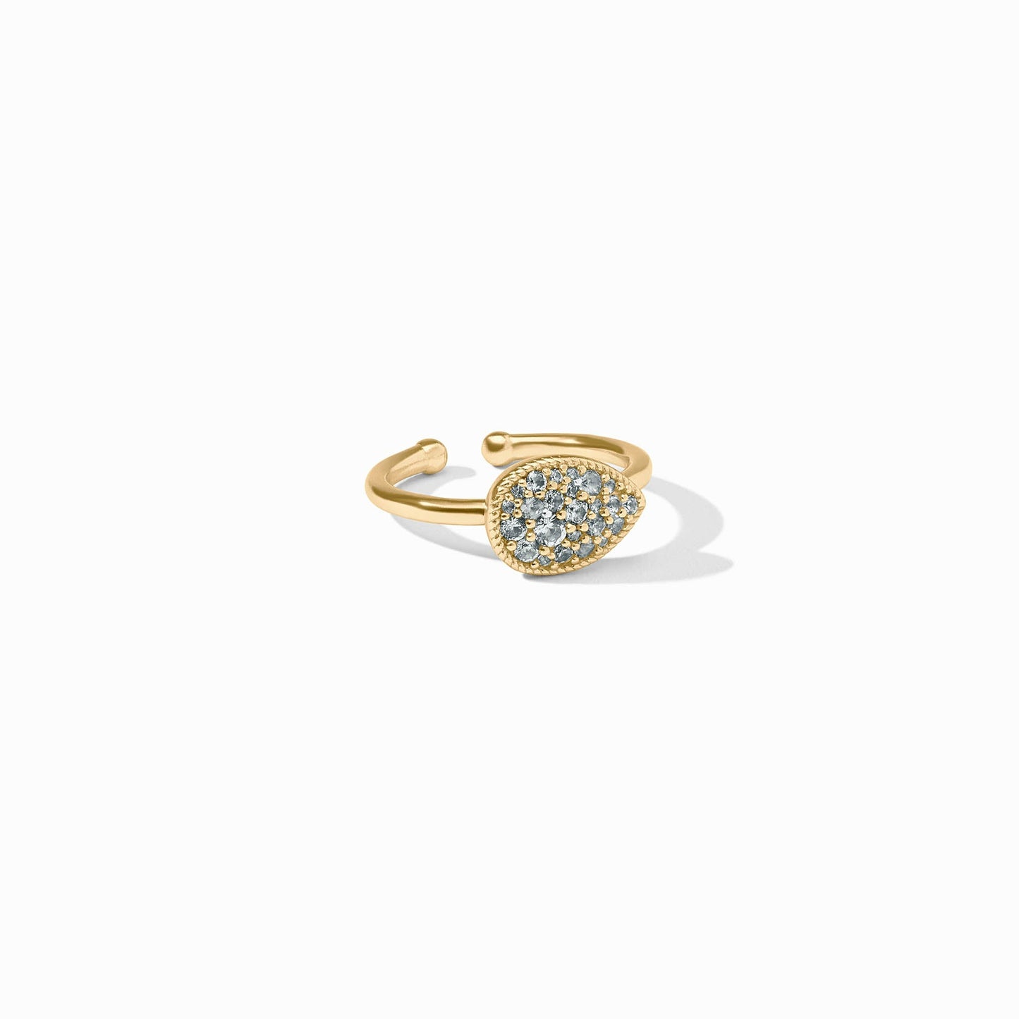 Julie Vos Pave Teardrop Stacking Ring