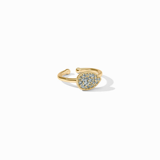 Julie Vos Pave Teardrop Stacking Ring