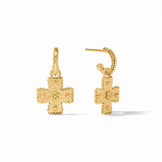 Julie Vos Canterbury Hoop and Charm Earring