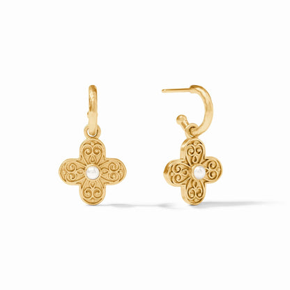 Julie Vos Corinth Hoop and Charm Earring