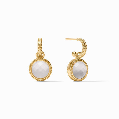 Julie Vos Fleur-de-Lis Hoop & Charm Earring