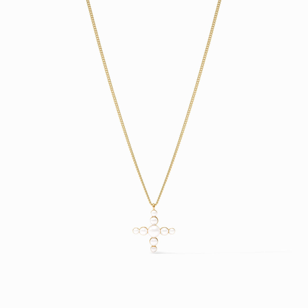 Julie Vos Gumdrop Cross Delicate Station Necklace