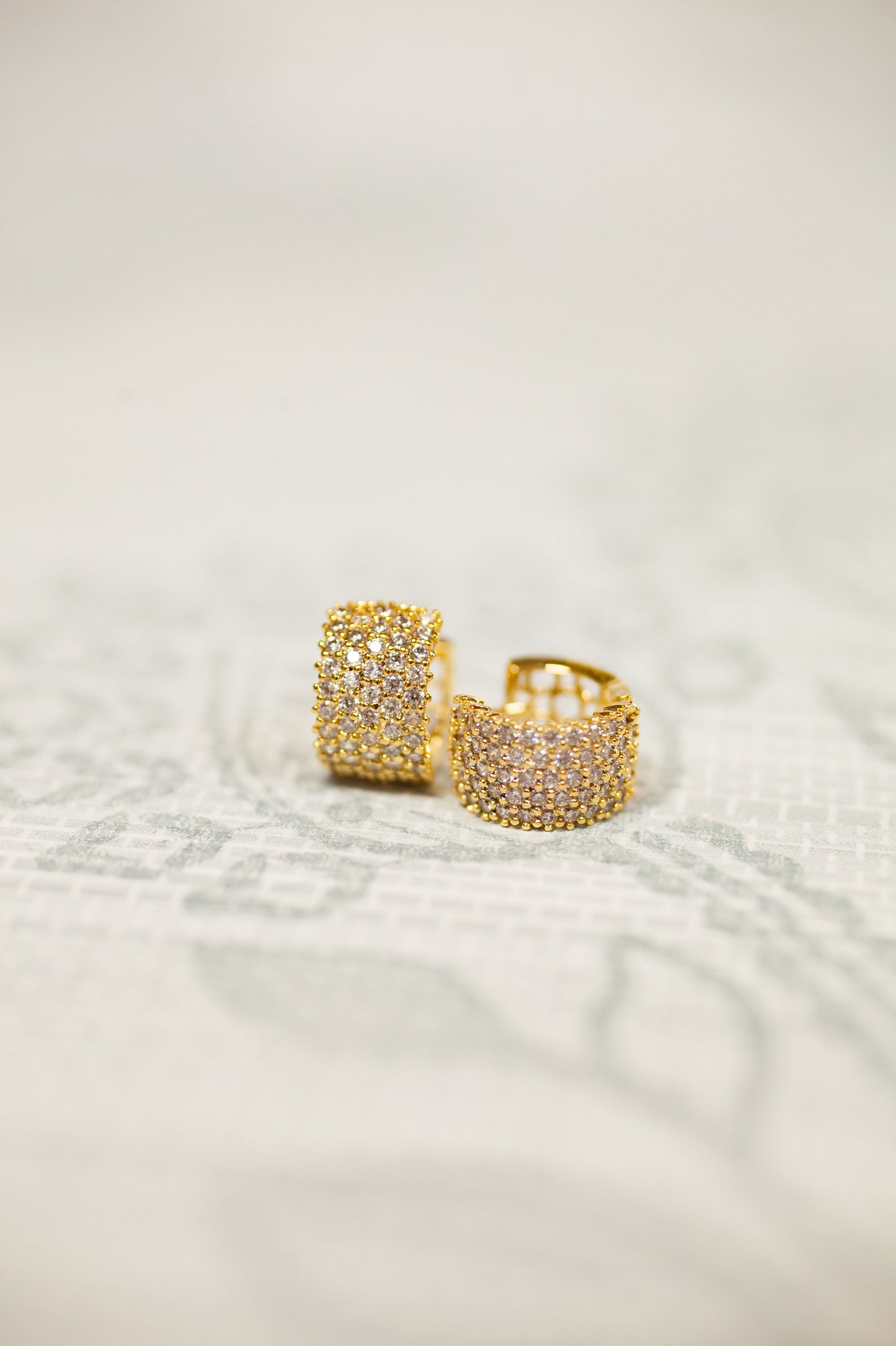 Theia Jewelry Ada Five Rows Small Huggie Earrings