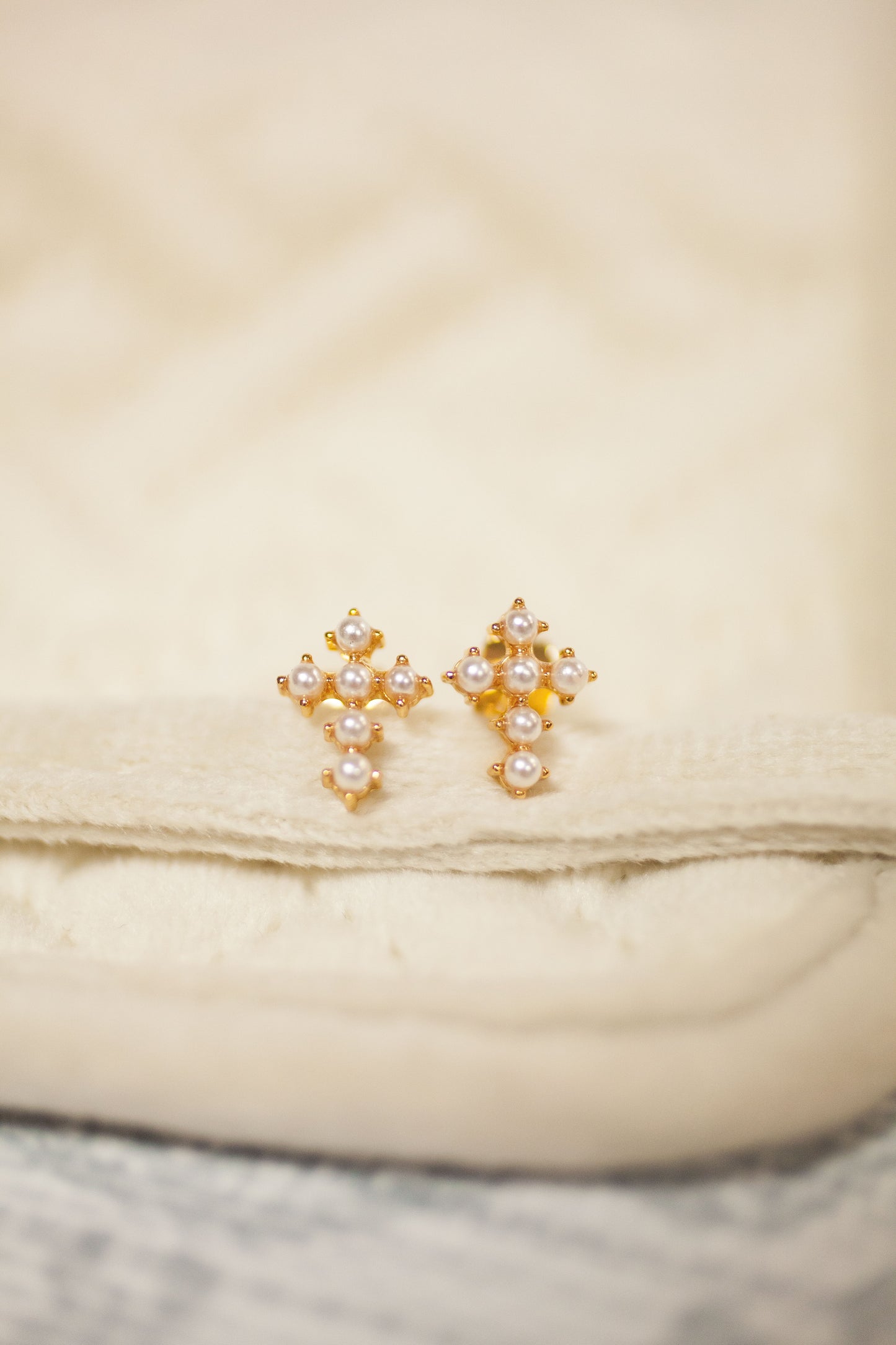 Theia Jewelry Ada Small Cross Stud Earrings
