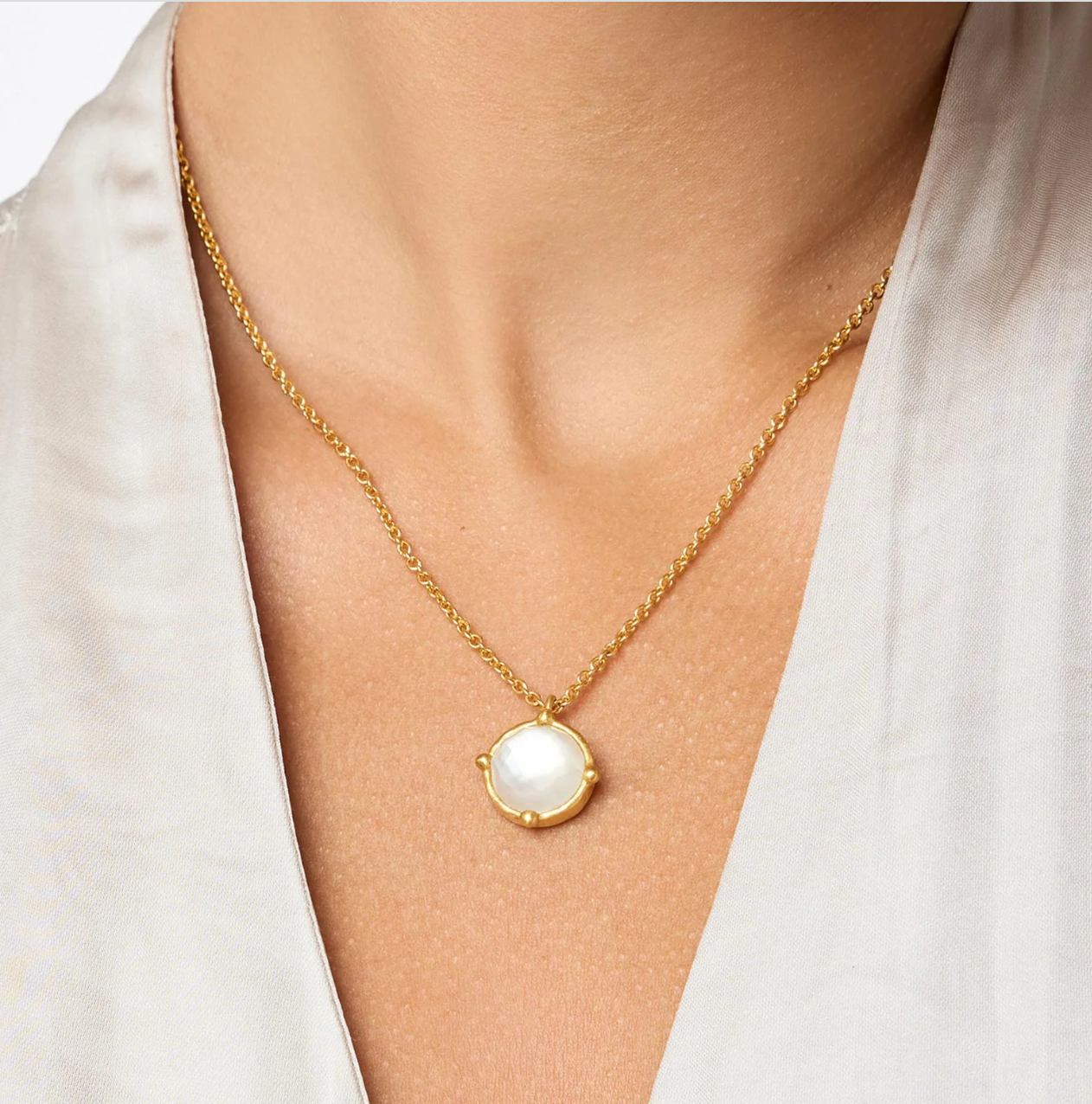 Julie Vos Honeybee Solitaire Necklace