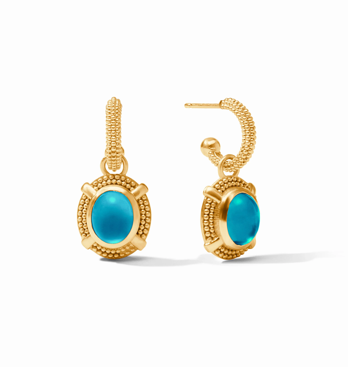 Julie Vos Cabochon Hoop & Charm Earring