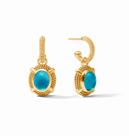 Julie Vos Cabochon Hoop & Charm Earring