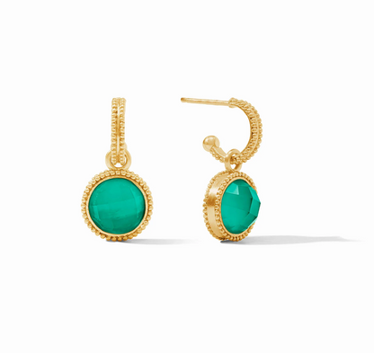 Julie Vos Fleur-de-Lis Hoop & Charm Earring