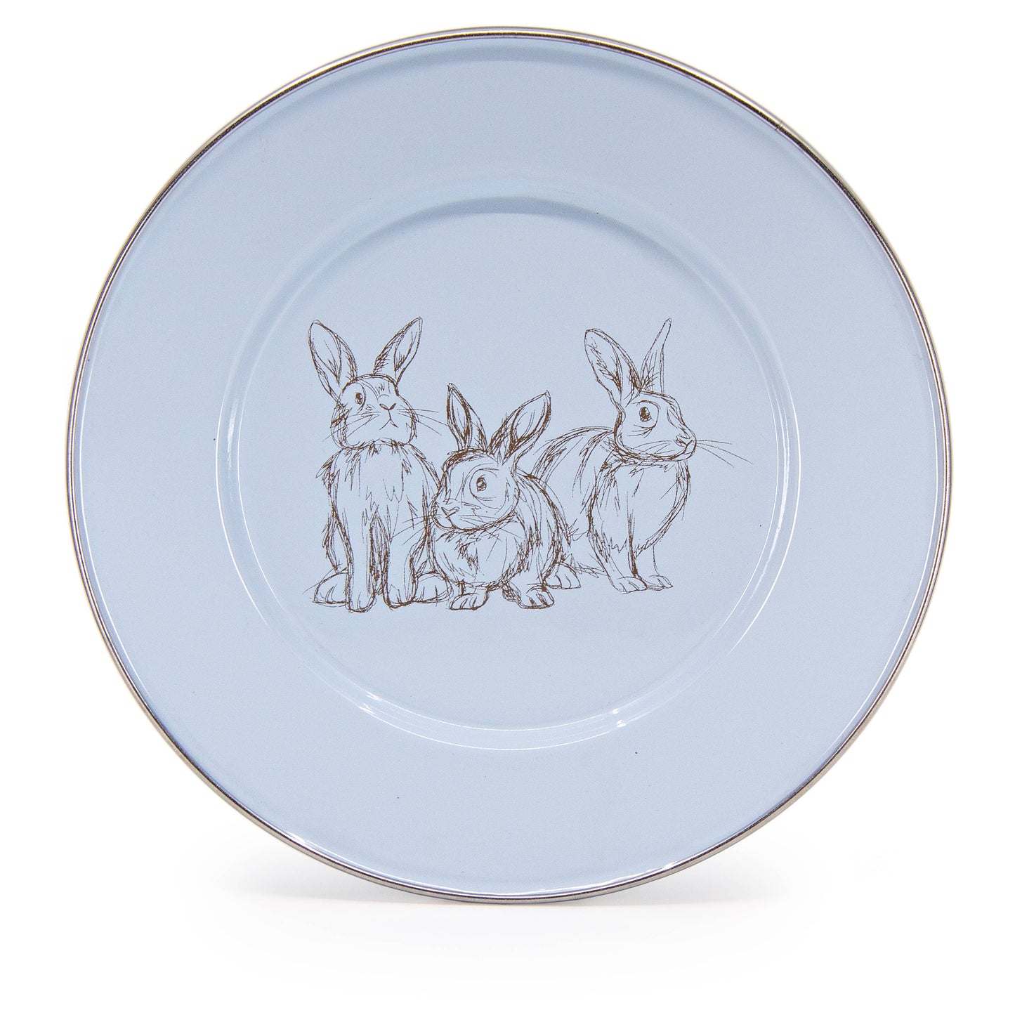 Blue Bunnies Child Mealtime Enamelware Set