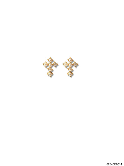 Theia Jewelry Ada Small Cross Stud Earrings