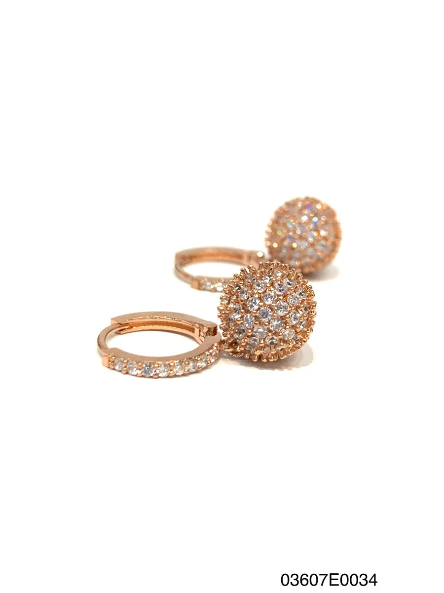 Theia Jewelry Adelaide Ball Drop Hoop Earrings