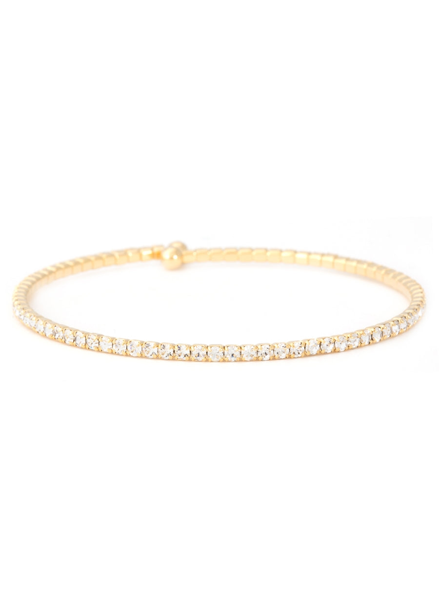 Theia Jewelry Clear CZ Bangle Bracelet