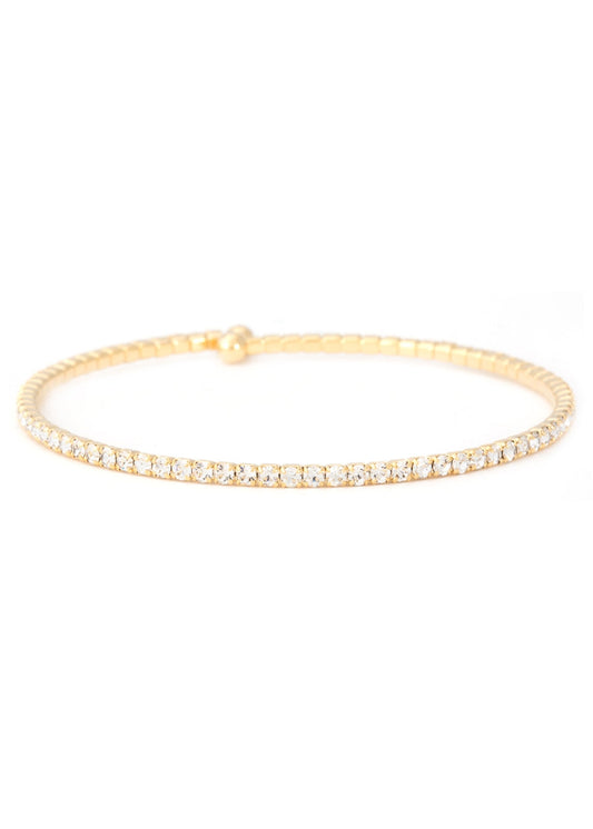 Theia Jewelry Clear CZ Bangle Bracelet