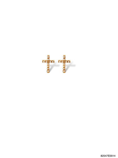 Theia Jewelry Ada Petite Cross Stud Earrings
