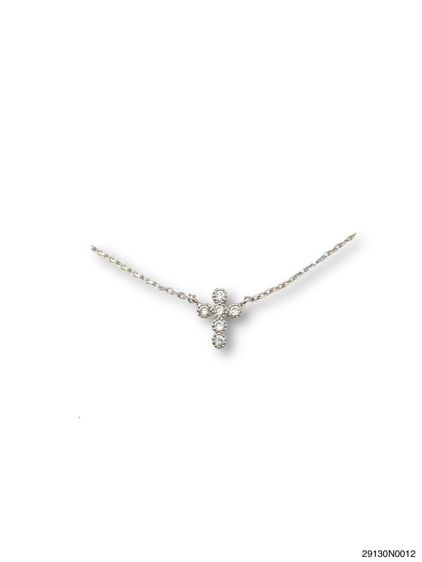 Theia Jewelry Antique Petite Cross Short Necklace